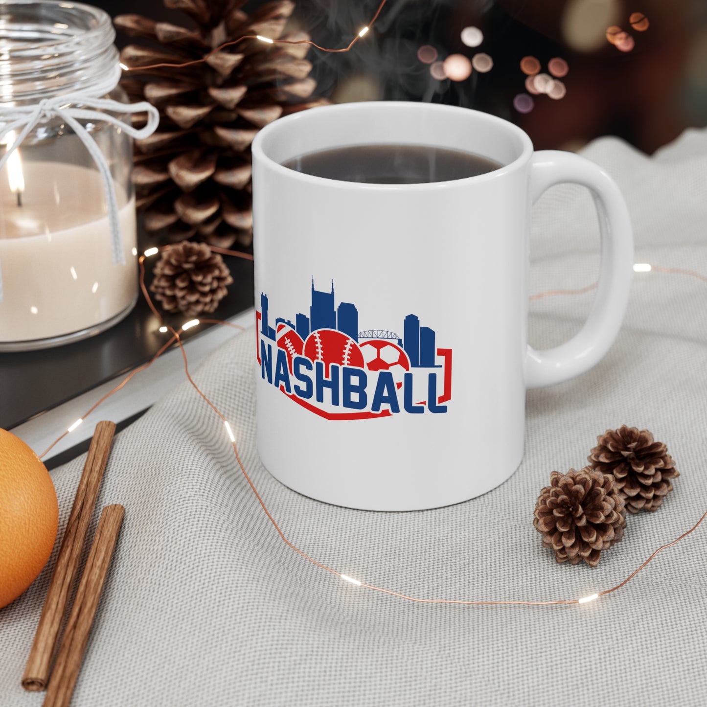 Ceramic Mug 11oz - Bars Guitars & Baseball Stars