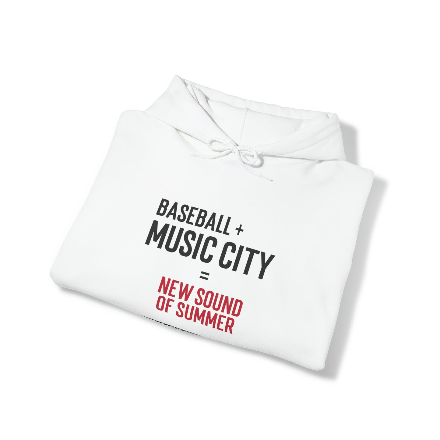 Unisex Heavy Blend™ Hooded Sweatshirt - Baseball + Music City = New Sound of Summer